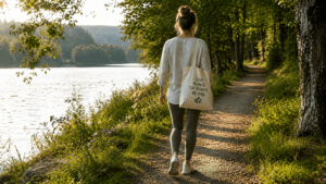 vegan nachhaltig leben mit Bewegung im Alltag, Spaziergang in der Natur